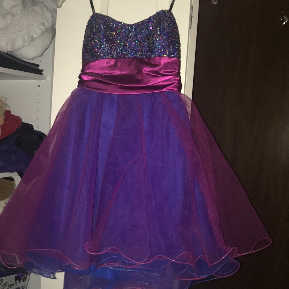 Pink and purple dress